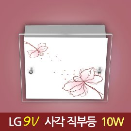 15037[LG 2835 9V] 아트플라워 핑크레드 직부등_10W